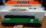 Lionel 6-18208 Burlington SD-40 Non Powered Diesel Locomotive New Box Gauge. Fixed Price $160.00.