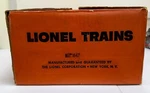 Lionel Postwar #1647 Freedom Fighter Missile Launcher Outfit Box Only. Fixed Price $250.00.