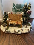 Department 56 Christmas Snow Village Mill Creek Park Bench #52654 W/box. Fixed Price $8.00.