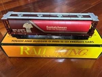 Saskatchewan 4 Bay Cylindrical Hopper Car - Guage Mth Railking New Oop. Fixed Price $129.95.