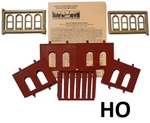 Ho Scale -4 One Story Arched Windows- :"modular System" DPM-30112. Fixed Price $10.99.