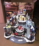 Fg Square Animated Christmas Village With Light Up Train And Santa. Fixed Price $120.00.