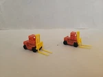 Tomix 3508 N Scale Package Of 2 Forklifts - Red. Fixed Price $19.99.