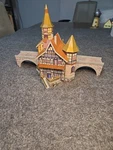 Faller 1710 Ho Scale Timbered Medieval Structure With Bridge Tower Fully Built. Fixed Price $139.99.