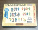 Plasticville Ho Gauge Citizens 48 Figures Unpainted, #2809-149 Open Box +extras. Fixed Price $15.95.