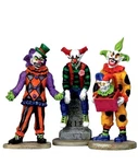Lemax Clowns Evil Sinister Set Of 3 Spooky Town Figure Halloween Decor 12885. Fixed Price $23.79.