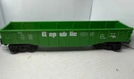 Lionel Gauge Green Republic Steel Gondola Car 9142. Fixed Price $10.00.