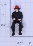 Lionel 52-26 Black Plastic Fireman Figure With Painted Face & Hands (8411-54) (1. Fixed Price $33.60.