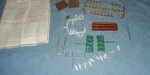 Lot Of Unpainted Preiser Ho Scale Figures W/ Signs & Accessories - Soldiers?. Fixed Price $12.74.