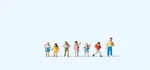 School Children (7) Figure Set Gauge (1/148 - 1/160) Preiser 79043. Fixed Price $23.40.