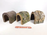 3X Gauge 0/1? Papp Holz-tunnel, Light Defects, For Old M Rklin Layout #DA947-4. Fixed Price $75.71.