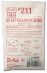 Kadee #211 Styrene Gear Box Shims .010 & .015 Inch. Fixed Price $5.01.