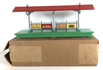 Lionel No. 156 Illuminated Station Platform With Billboard Signs, Boxed. Fixed Price $65.00.