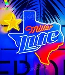 Us Stock Miller Lite Beer Texas Map Lone Star 20"X16" Vivid Neon Sign Lamp Light. Fixed Price $126.98.