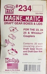 Kadee Ho #234 Plastic Draft Gear Boxes & Lids -- 10 Pair In Pkg. Fixed Price $5.12.