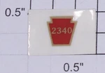 Lionel 2340-10 Boiler Front "2340" Keystone Sticker Decal (10). Fixed Price $10.00.
