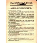 American Flyer Original Instructions For Worm Drive Locomotives With Smoke M2539. Fixed Price $16.16.
