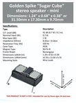 Golden Spike Sugar Cube Mini Dual Speaker GS15112H201. Fixed Price $19.99.