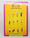 Mth Railking O Gauge 1:48 12 Piece Figure Set #2 Mint Package 30-11029. Fixed Price $28.00.