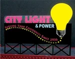 Miller Engineering 9281 Ho/o Large City & Power Neon Sign Billboard. Fixed Price $28.99.