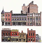 Walthers 949-725 Ho Instant Buildings Main Street Stores. Fixed Price $15.29.