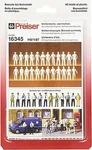 Preiser Unpainted Uniformed People Combination Kit - Model Railroad Figures. Fixed Price $23.85.