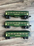 Lionel Prewar Gauge Lighted? 2640 2641 Passenger Cars Wired Lot 3 Pullman. Fixed Price $188.50.
