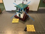 Lionel Train 445 Operating Switch Tower Blue Stair Figure W/bracket Part. Fixed Price $11.95.