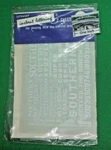 Letraset Dry Transfers Ho #K52/2/2 Southern Railway, White Lettering, Sheets. Fixed Price $6.50.