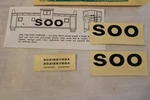 Ho Scale Champ Decals, Soo Line Caboose Set #HC-474. Fixed Price $11.20.