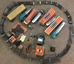Ultra Rare Lionel Prewar Flying Yankee Set Teal 616 617 (2) 618 Gauge See Desc. Fixed Price $1999.99.