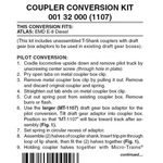 Micro Trains Scale Locomotive Coupler Conversion Atlas RSD12 00132060. Fixed Price $21.13.