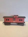 Vintage Marx 1951 At&sf Tin Caboose Car Train Gauge 8 Wheel Santa Fe. Fixed Price $18.00.