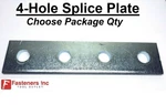 4-HOLE Flat Splice Plate For Unistrut / B-line Channel #4617 P1067 Zinc Eg. Fixed Price $86.81.