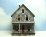 Scale Built Wood Model House Background Flat. Fixed Price $49.95.