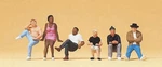 Preiser 10474 Ho Scale Pedestrians People Sitting On Stairs PKG(6). Fixed Price $28.99.