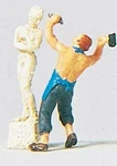 Preiser 29032 Ho Scale Individual Figure - Working People Sculptor. Fixed Price $9.99.
