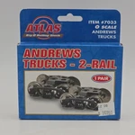 Atlas Scale 70-TON Roller Bearing 2-RAIL Trucks, #7033. Fixed Price $39.99.