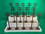 14 Vintage Marx Telephone Poles 7" Model Railroad Gauge Brown. Fixed Price $13.65.