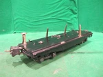 Lionel 3811 Log Dump Flatcar Black 1940 Prewar Gauge. Fixed Price $13.00.