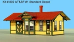 Santa Fe Atsf #1 Standard Wooden Depot - Ho Scale Laser Cut Kit New Oop. Fixed Price $176.95.