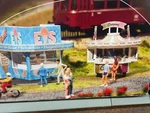 Fairgrounds / Circus Ice Creme & Crepe Amusement Booths 63 Pieces Faller - New. Fixed Price $76.95.