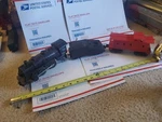 Vtg Lionel 1061 Locomotive Steam Engine/lines Slant Tender Car And Red Caboose. Fixed Price $59.99.