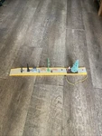 Volmer Ho Scale Train Station Platform Assembled & Lighted 17 Long 2 Wide. Fixed Price $20.00.
