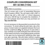 Micro-trains 00132060 (1154) Locomotive Coupler Conversion Kit (one Front,. Fixed Price $26.76.