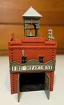 Ahm Mini Kits Firehouse #5835 - Assembled Incl. Trucks & Detached Garage. Fixed Price $15.00.