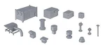 Walthers Cornerstone 933-3733 Ho Roof Details Kit. Fixed Price $12.99.