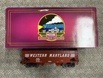 + Mth Premier Western Maryland 2-BAY Offset Hopper Car W/ Coal Load 20-97449. Fixed Price $50.00.