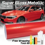 Super Gloss Metallic Dragon Fire Red Vinyl Wrap Vehicle Sticker Decal Sheet Film. Fixed Price $44.00.