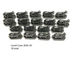 Lionel Cows 3656-34 18 Total Black For Cattle Car (2 Sets Of 9) Brand New. Fixed Price $14.85.